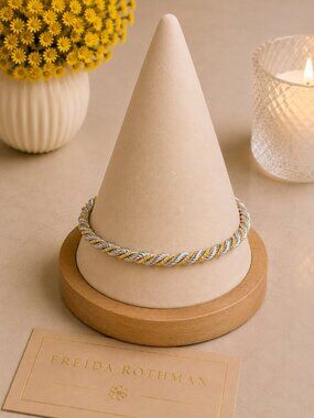 Freida Rothman Sterling Silver Two-Tone Rope Chain Bracelet $159 MSRP